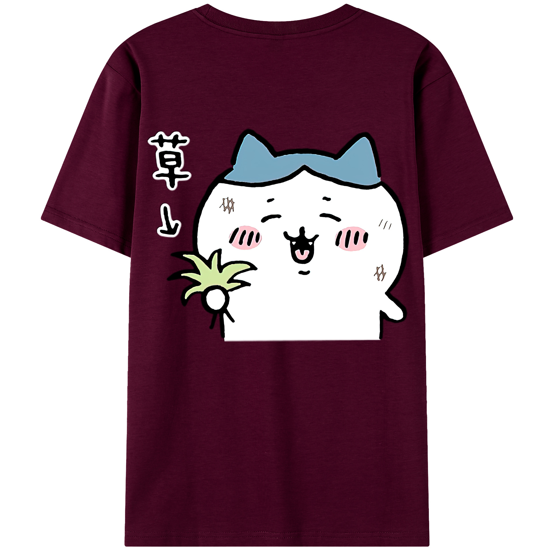 （画像用） ちいかわ ハチワレ Chii-kawa hachiware レディース半袖Tシャツ(バックプリント)